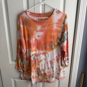 Amazon Essentials orange white tie dye size XL